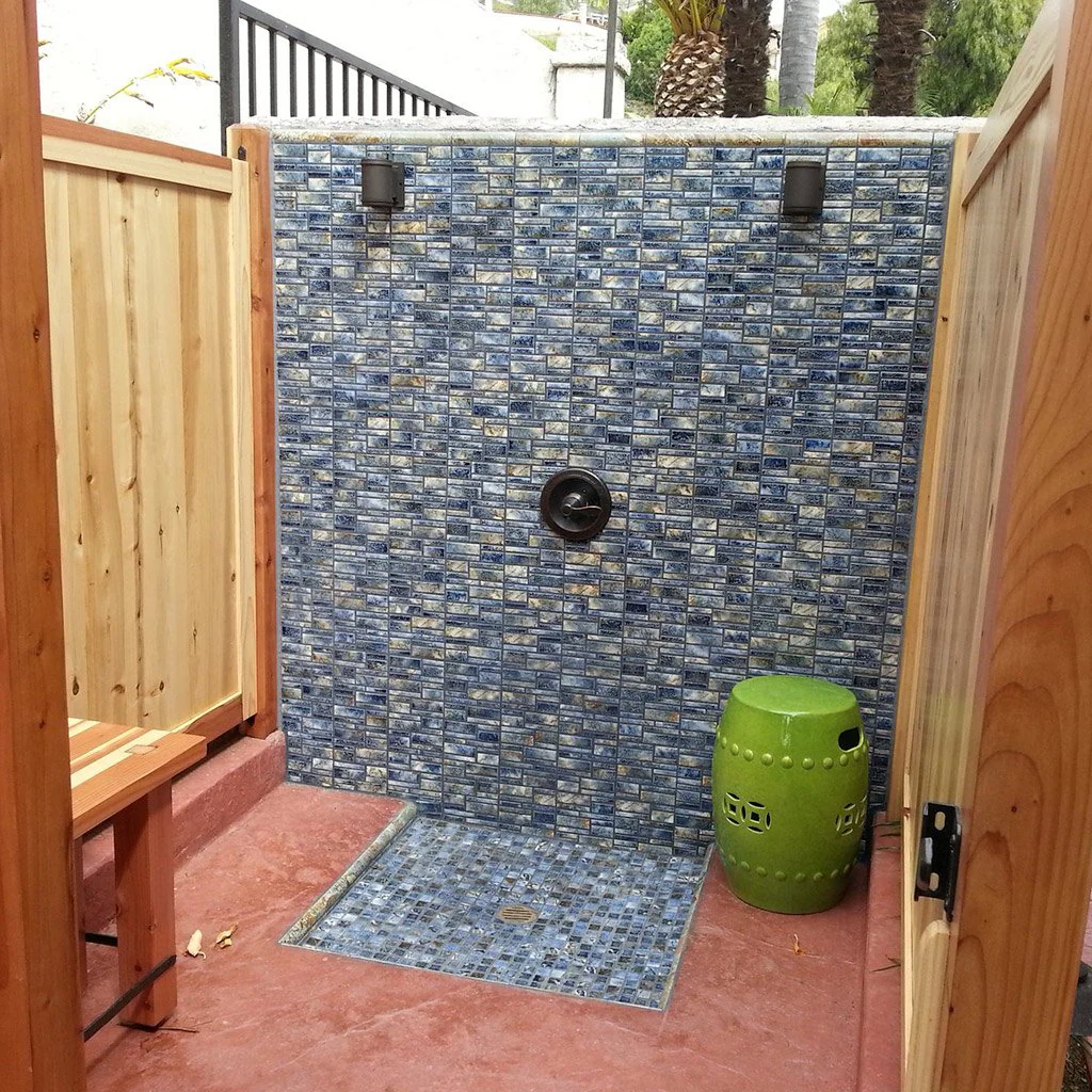 Autumn Blue, Random Block - Porcelain Pool Tile - FINAL SALE - Image 3