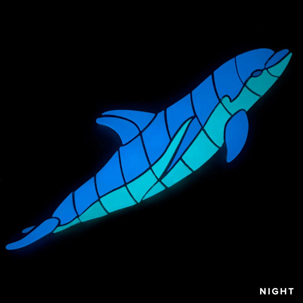Baby Dolphin, Right - Glow in the Dark Pool Mosaics - Image 2