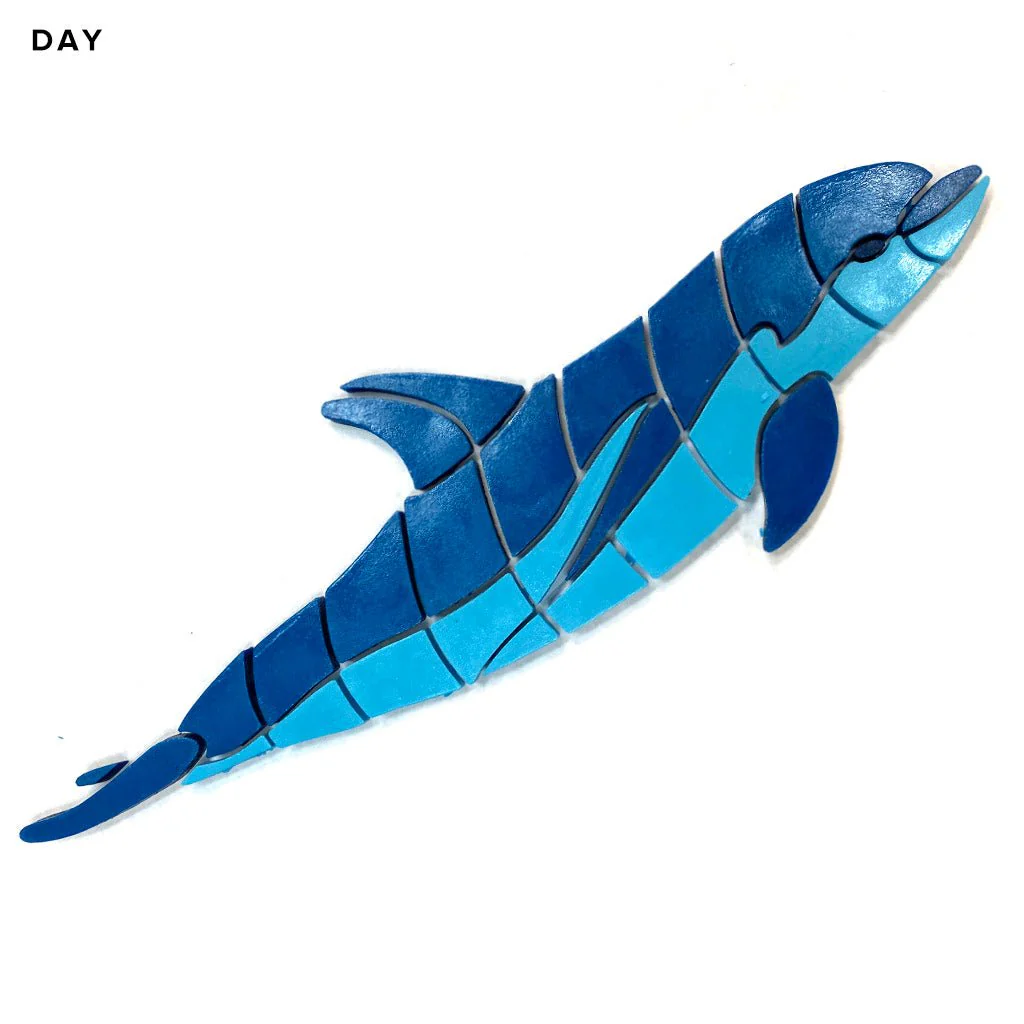 Baby Dolphin, Right - Glow in the Dark Pool Mosaics - Image 3
