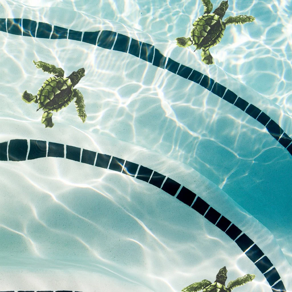 Baby Turtle A - Green - Pool Mosaic - Image 2