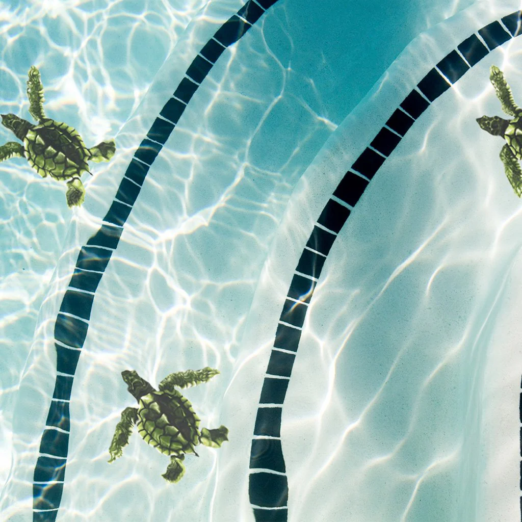 Baby Turtle B - Green - Pool Mosaic - Image 2