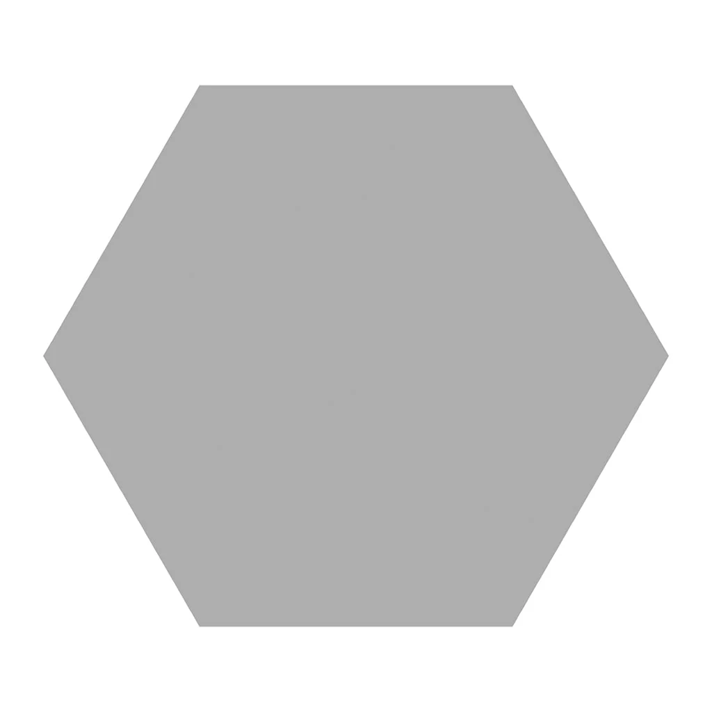 Basic Silver, Hexagon - Porcelain Tile