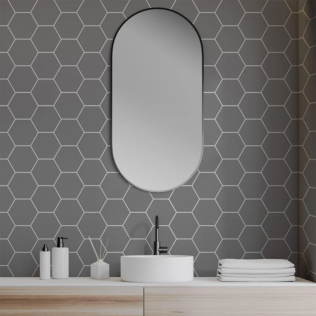 Basic Silver, Hexagon - Porcelain Tile - Image 2