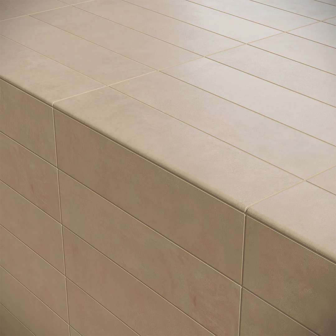 Bayshore Almond Bullnose, 3" x 12" - Porcelain Trim Tile - Image 2