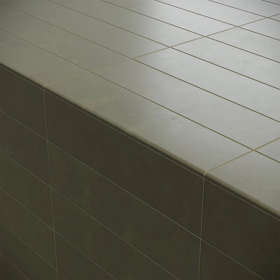 Bayshore Jade Bullnose, 3" x 12" - Porcelain Trim Tile - Image 2