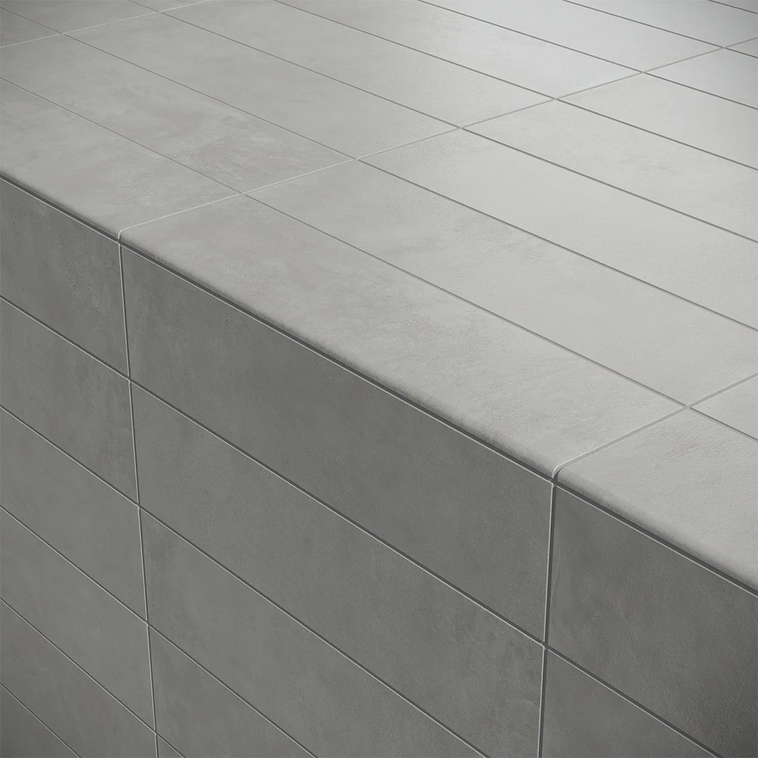 Bayshore Smoke Bullnose, 3" x 12" - Porcelain Trim Tile - Image 2