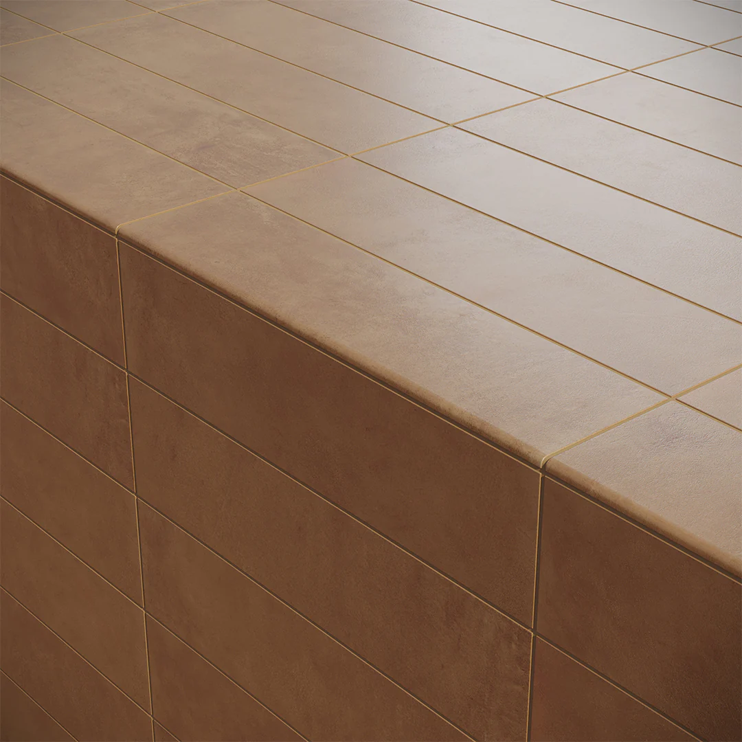 Bayshore Terracotta Bullnose, 3" x 12" - Porcelain Trim Tile - Image 2