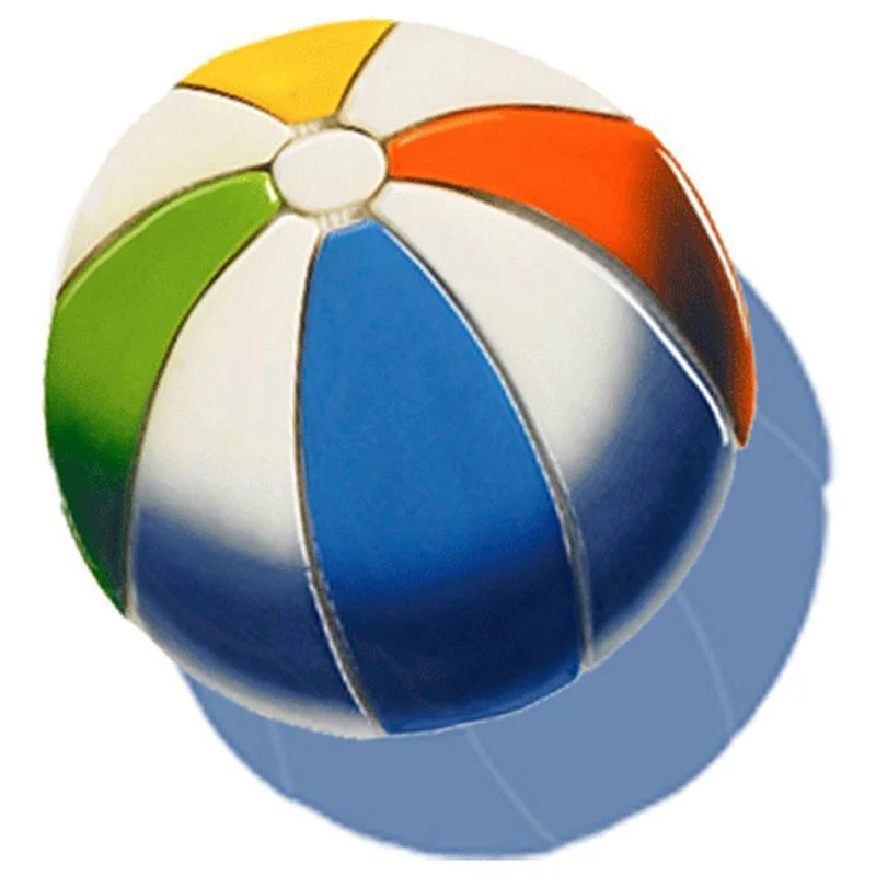 DG Beach Ball w/Shadow - Pool Mosaic