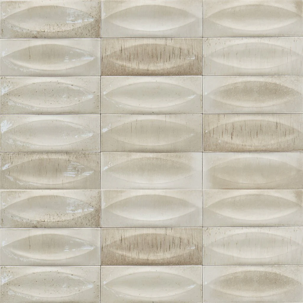 Beige Glossy, 3" x 8" Eye Deco - Porcelain Tile