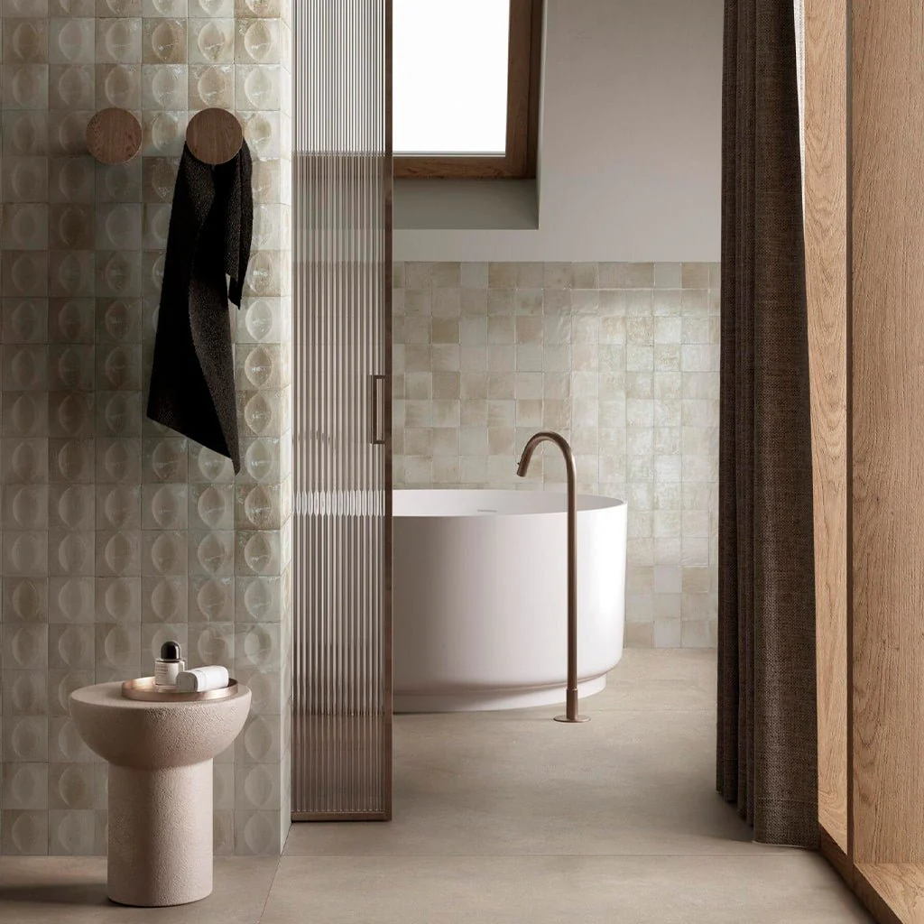 Beige Glossy, 4" x 4" - Porcelain Tile - Image 2