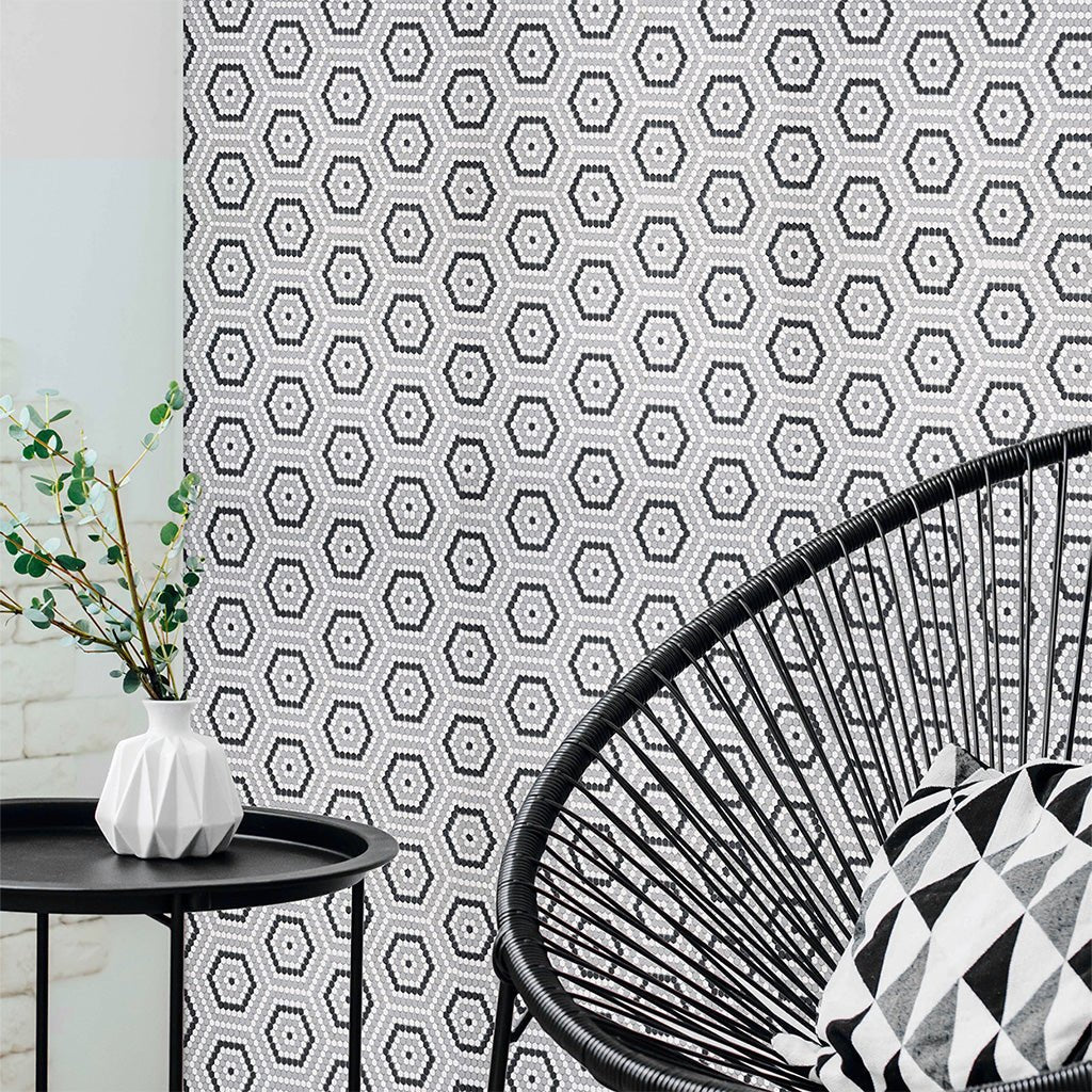 Belfort Classic, Hexagon Mosaic - Glass Tile - Image 2