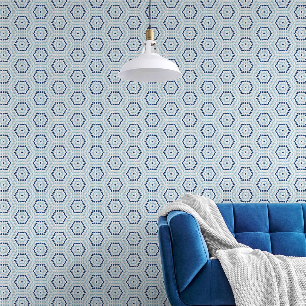 Belfort Coastal, Hexagon Mosaic - Glass Tile - Image 4