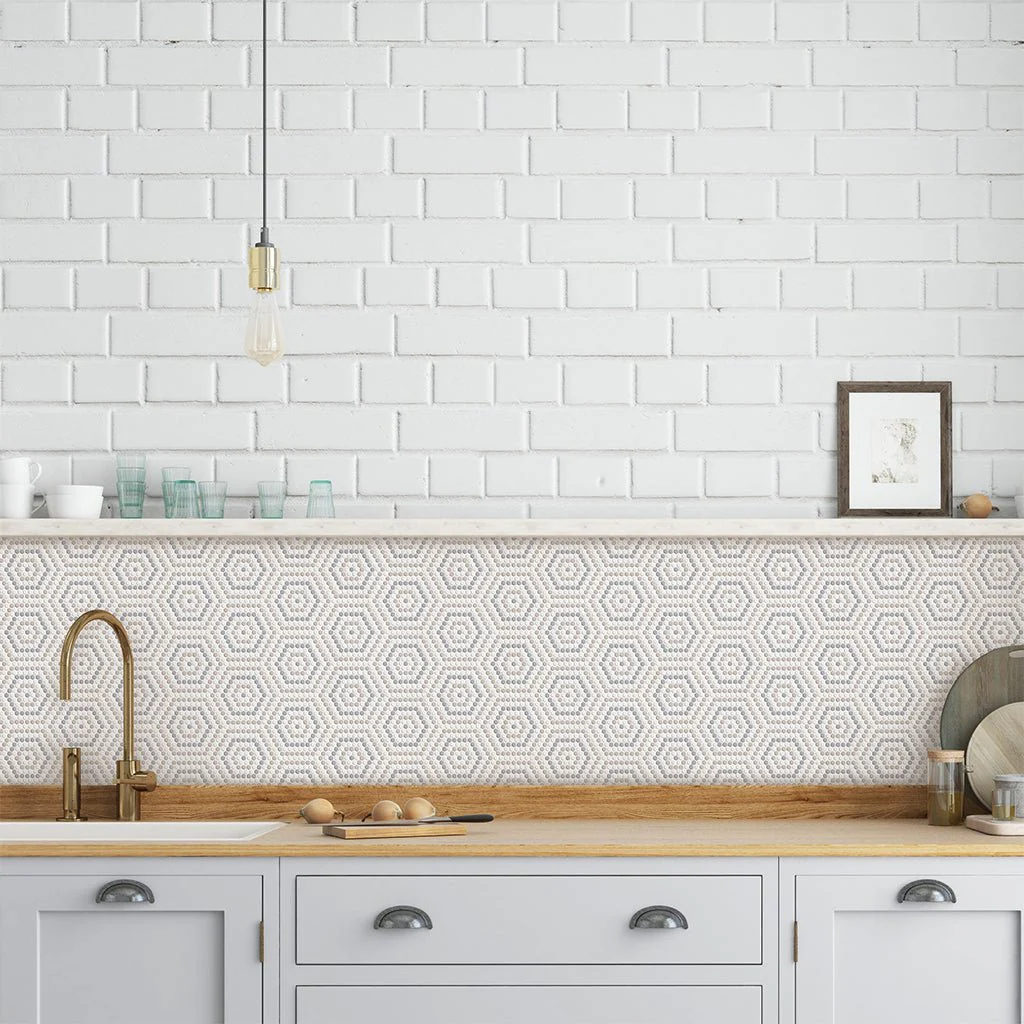 Belfort Country, Hexagon Mosaic - Glass Tile - Image 4