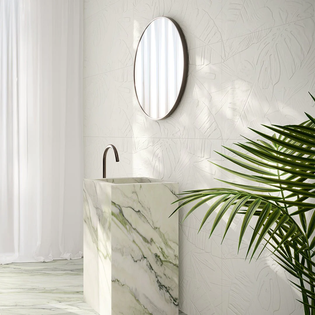 Bellagio White Lecco Deco, 24" x 48" - Ceramic Tile - Image 2