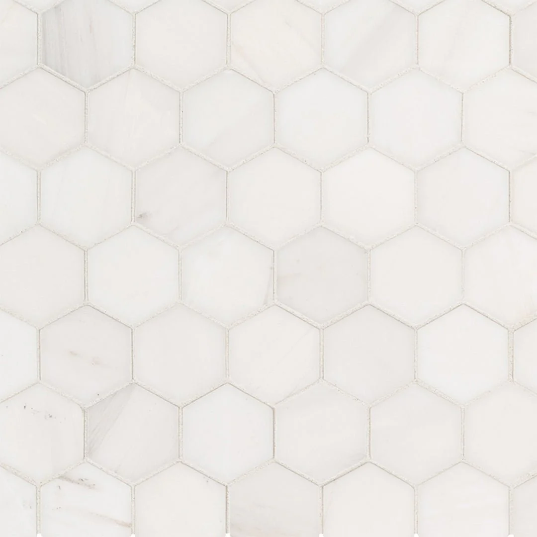 Bianco Dolomite 2" Hexagon Mosaic - Stone Tile