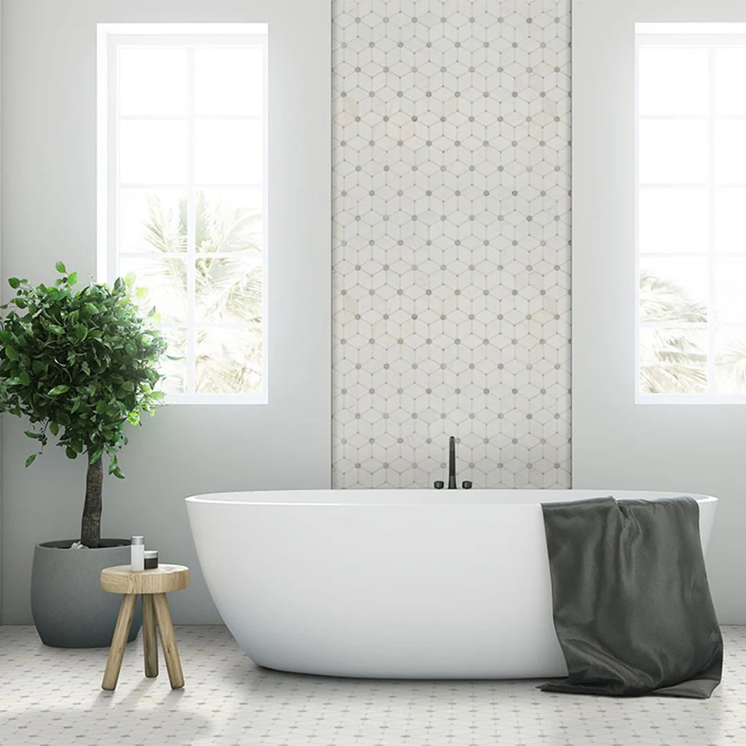 Bianco Dolomite Cecily Grigio - Stone Tile - Image 3