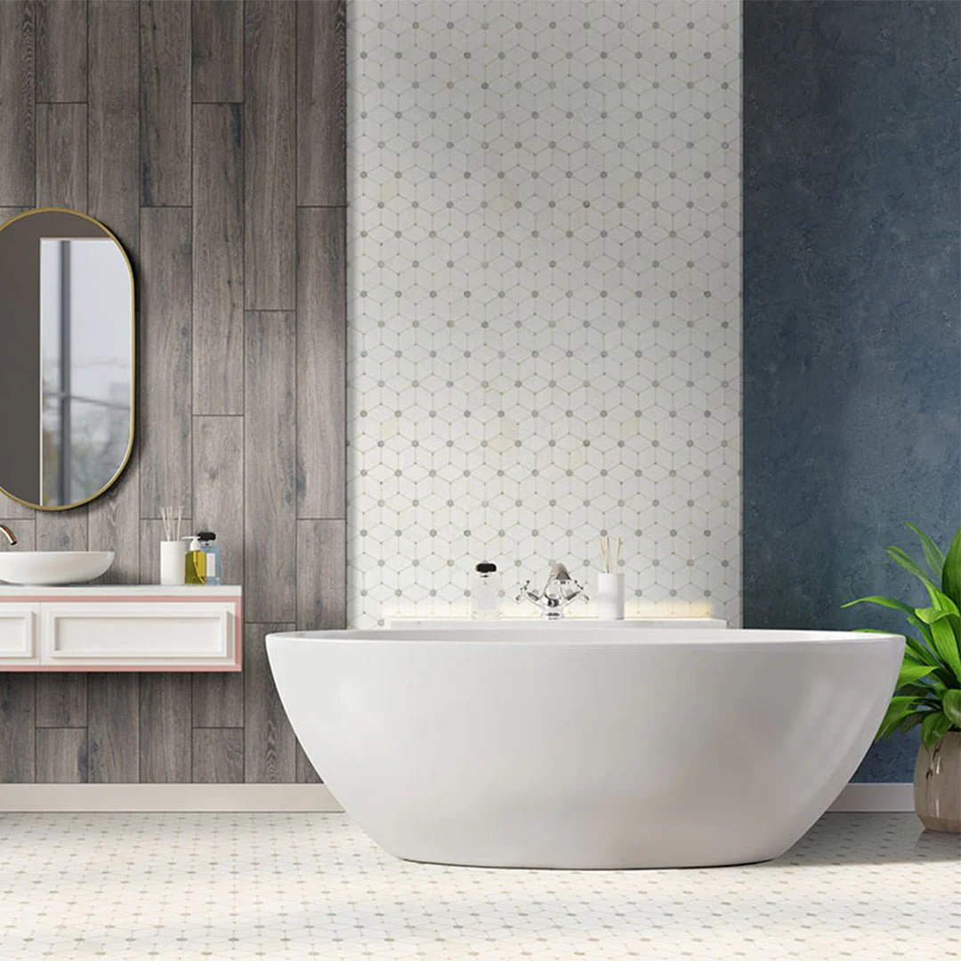 Bianco Dolomite Cecily Grigio - Stone Tile - Image 5