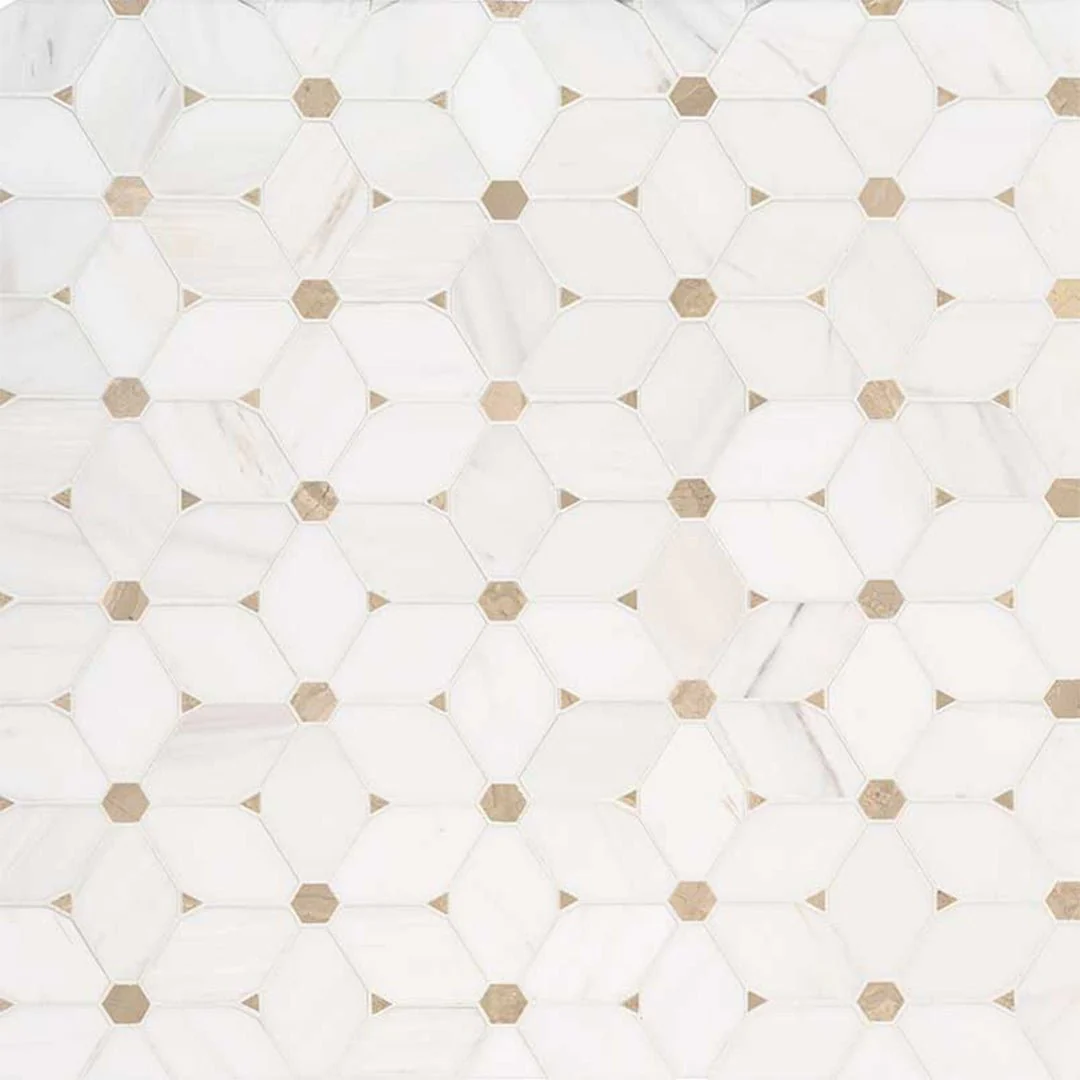 Bianco Dolomite Cecily Pattern - Stone Tile - Image 5