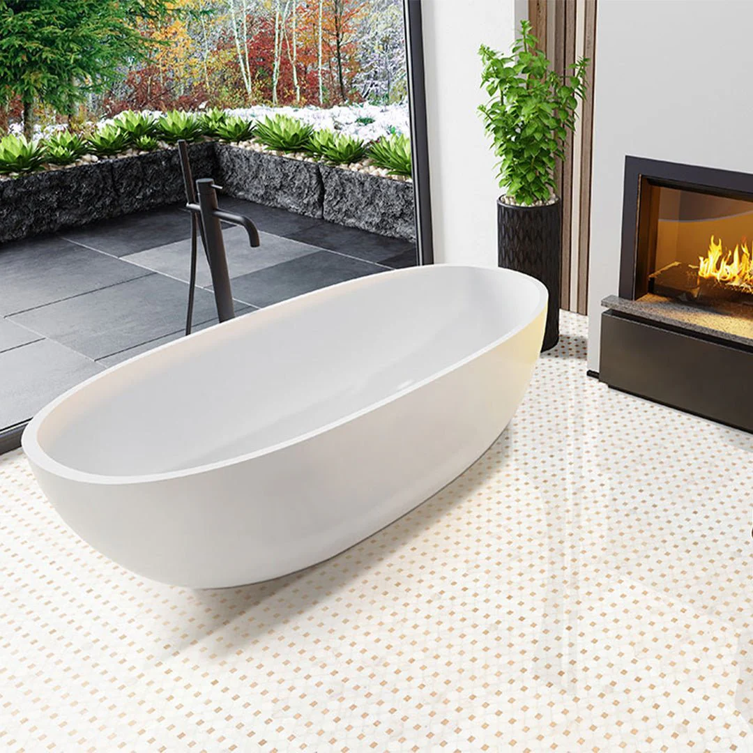 Bianco Dolomite Crema Dotty - Stone Tile - Image 4
