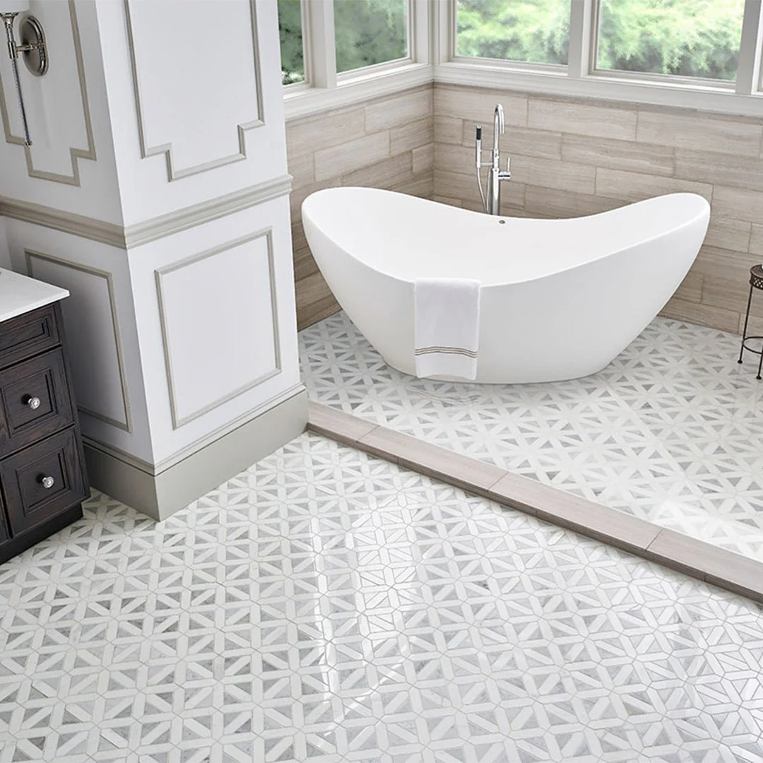Bianco Dolomite Geometrica - Stone Tile - Image 4