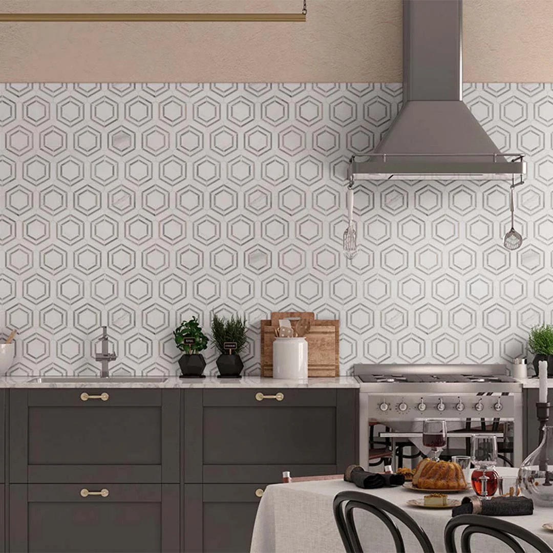 Bianco Dolomite Georama Grigio - Stone Tile - Image 3