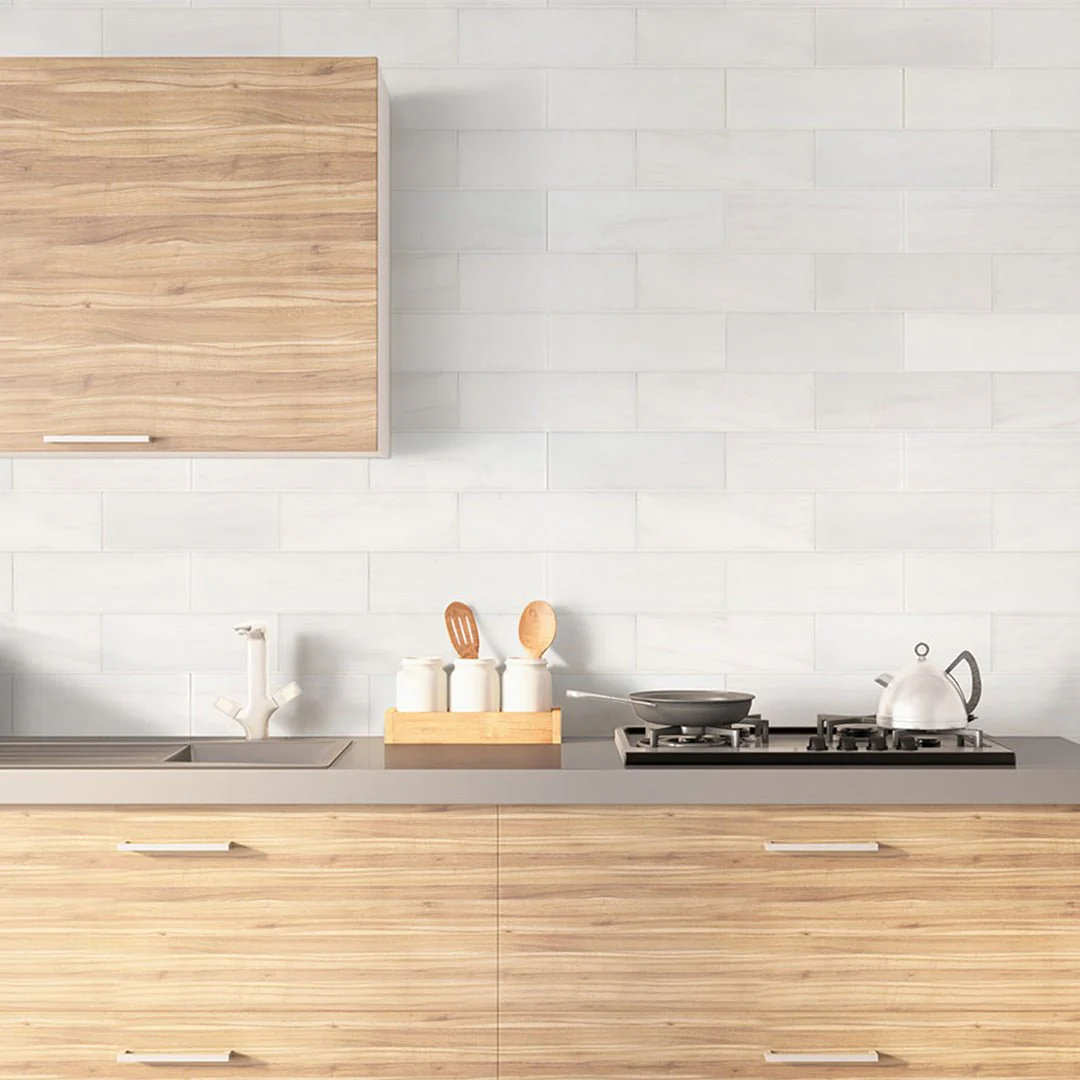 Bianco Dolomite Subway, 4" x 12" - Stone Tile - Image 2