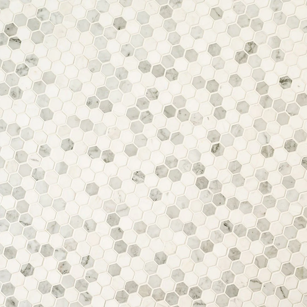 Bianco Dolomite Tibi, Hexagon Mosaic - Stone Tile - Image 7