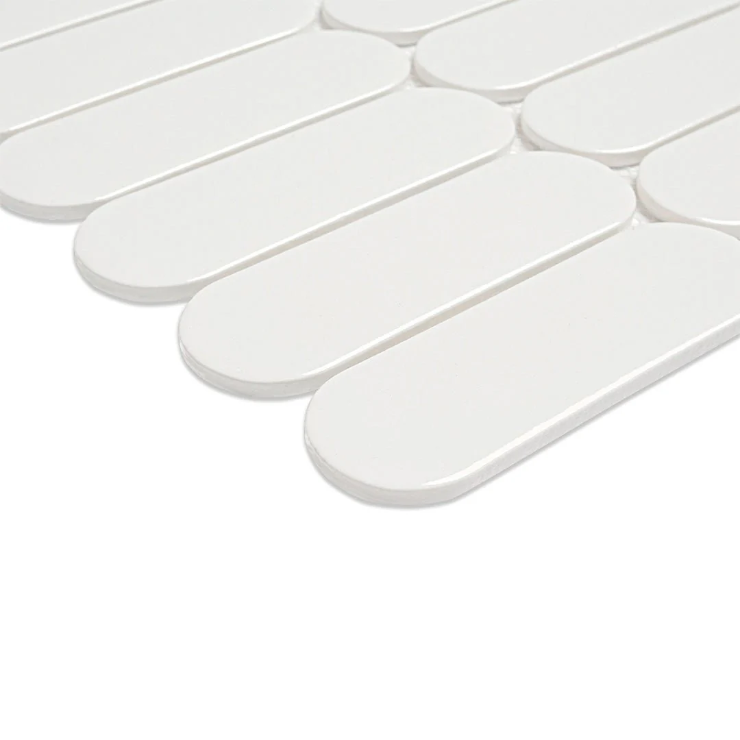 Bianco Glossy Ellipse - Glass Tile - Image 7