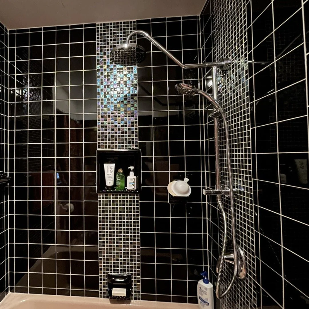 Black, 1" x 1" - Glass Tile - Image 6