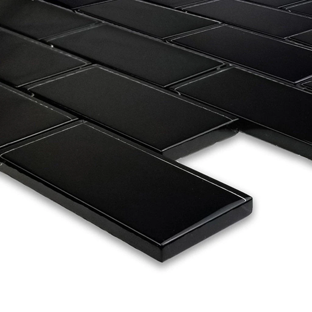 Black, 2" x 4" - Glass Tile - Image 3