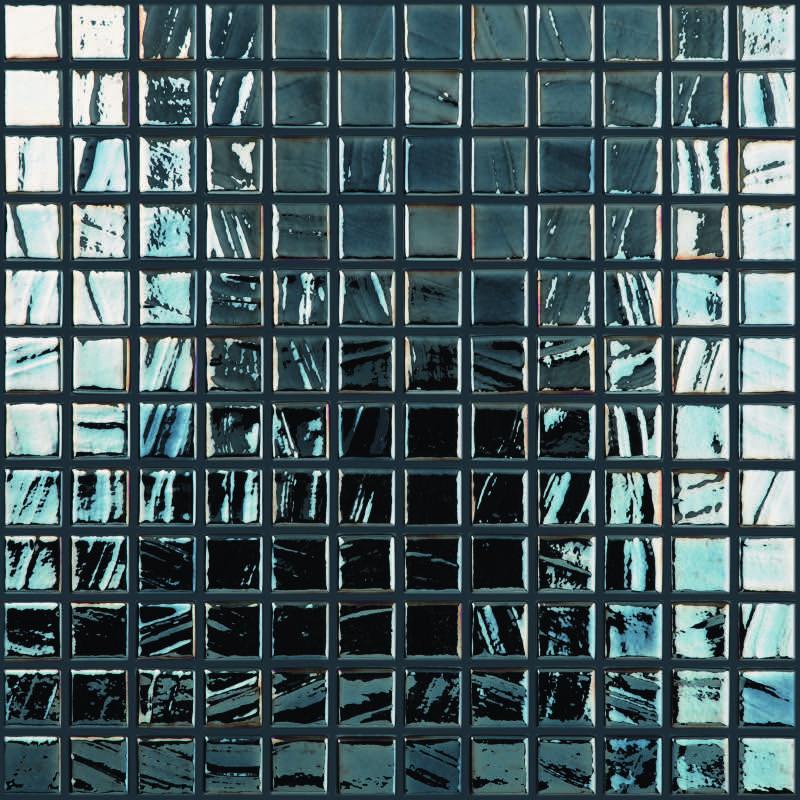 Black Iridescent, 1" x 1" - Glass Tile