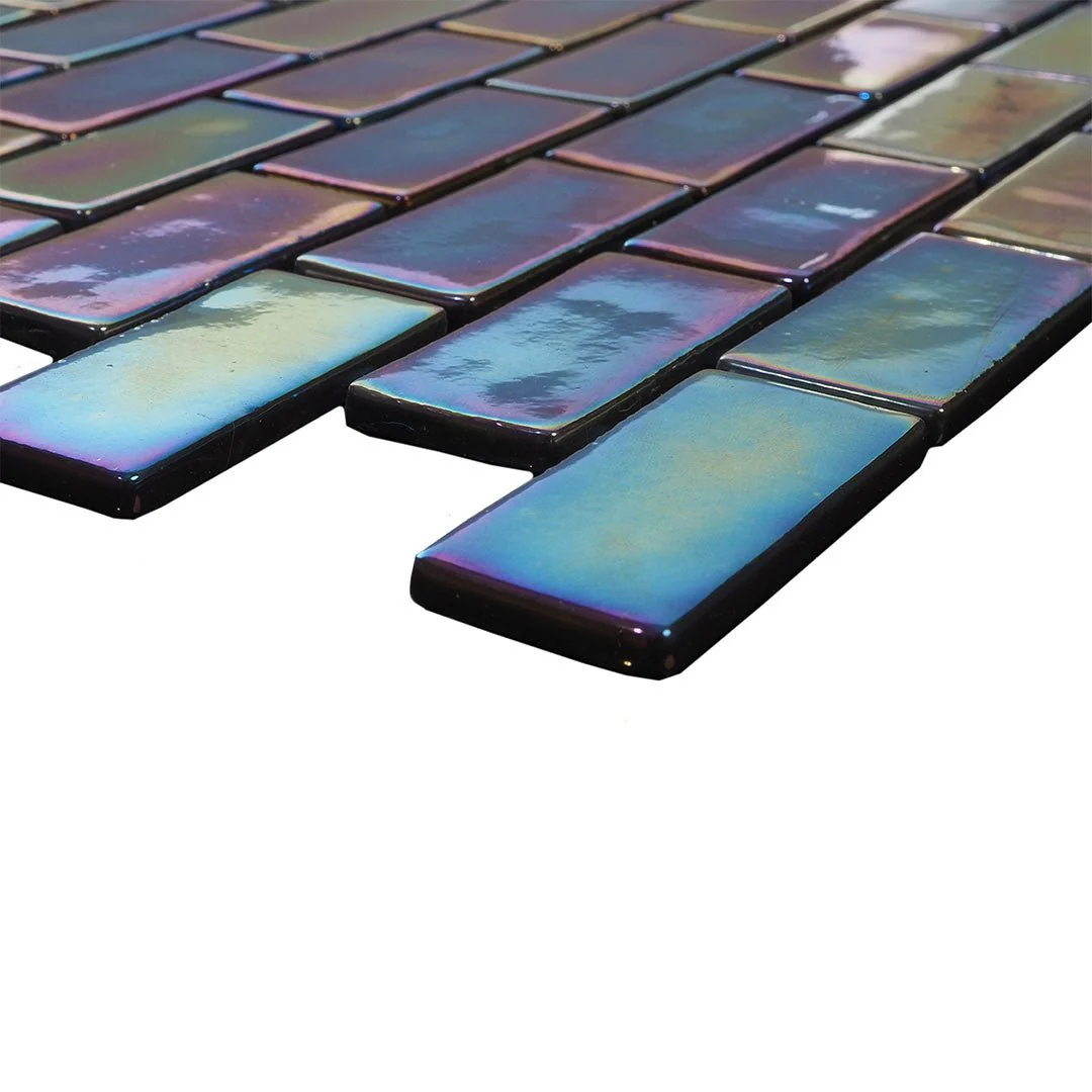 Black Pearl, 1" x 2" - Glass Tile - Image 2