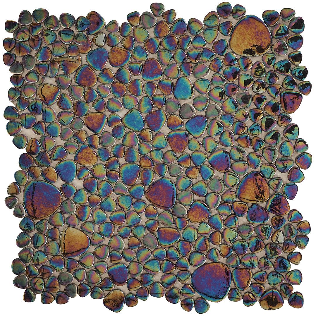 Black Pearl, Mixed Pebble - Glass Tile