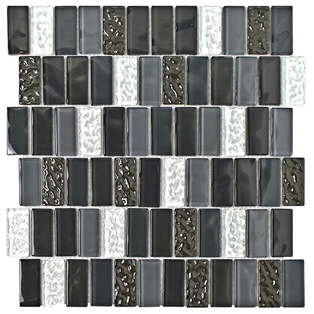 Black Sand, 1" x 2" - Glass Tile