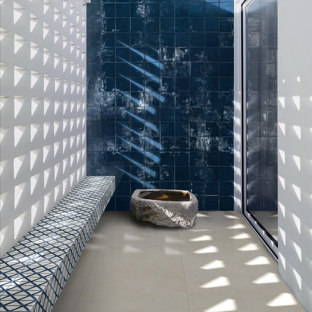 Blu, 6" x 6" - Porcelain Pool Tile - Image 2