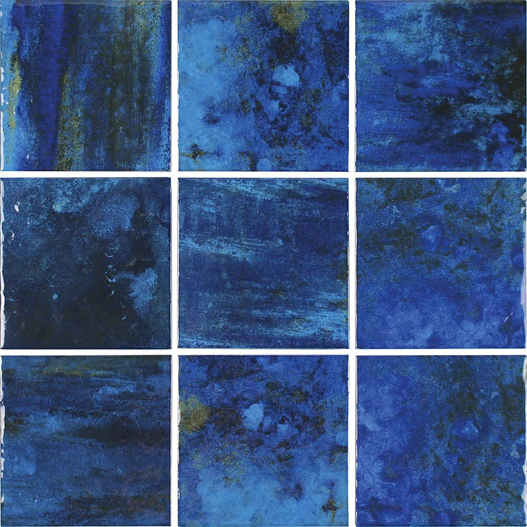 Blue, 6" x 6" - Porcelain Pool Tile - Image 2