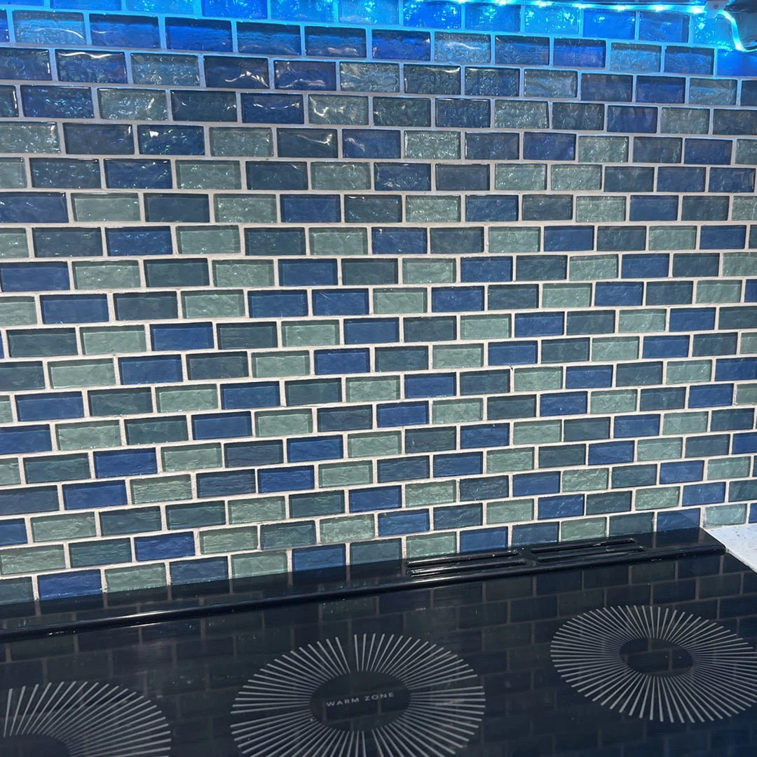 Blue Blend, 1" x 2" - Glass Tile - Image 3