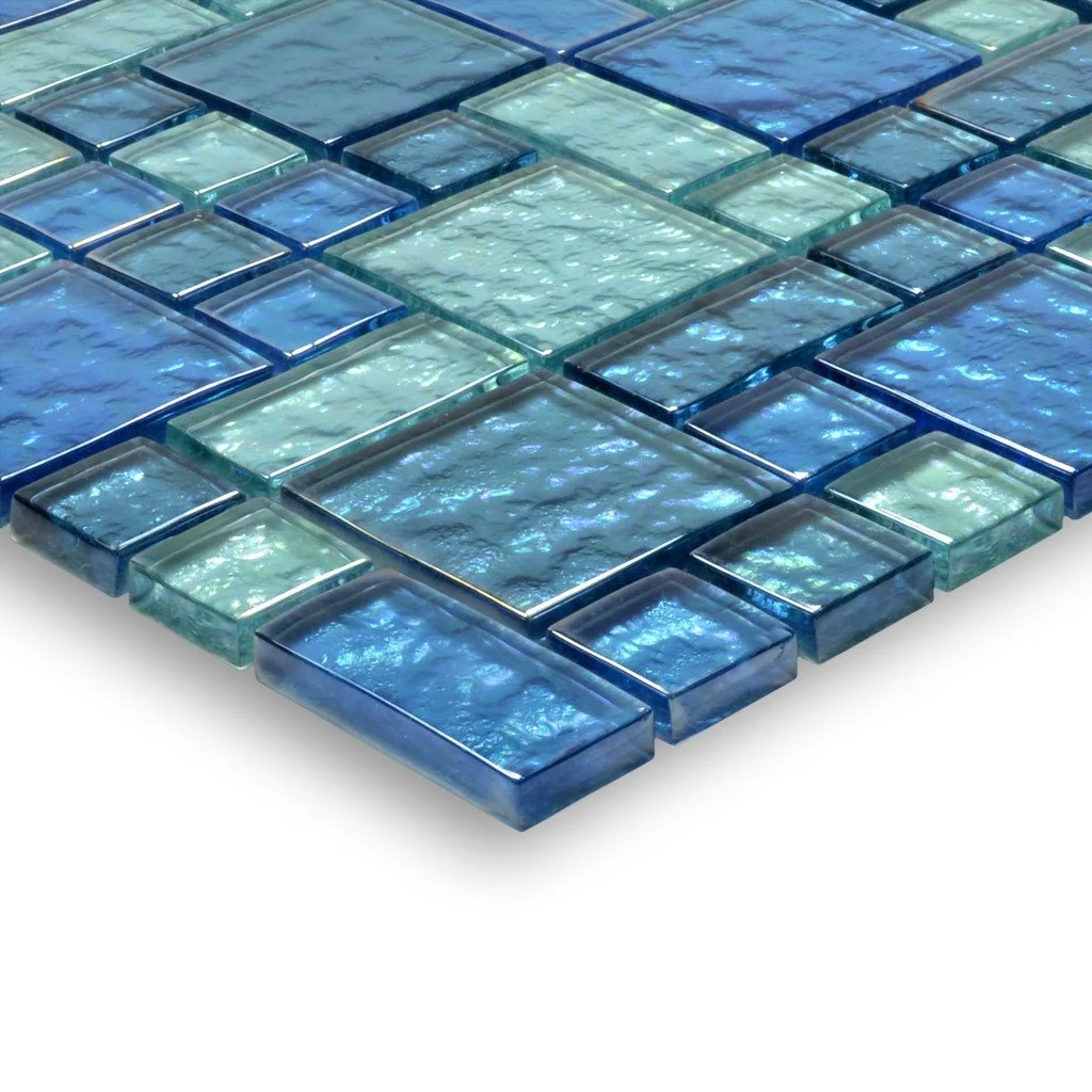 Blue Blend, Mixed - Glass Tile - Image 3