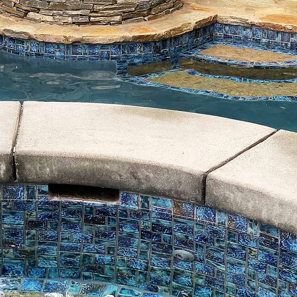 Blue Blend, Random Block - Porcelain Pool Tile - Image 2