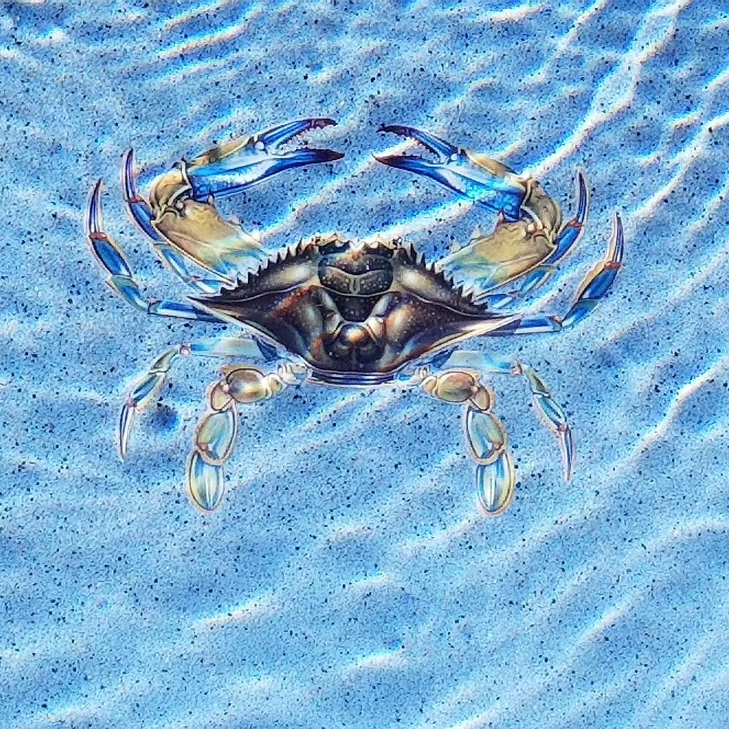Blue Crab, 11"x8" - Pool Mosaic - Image 3