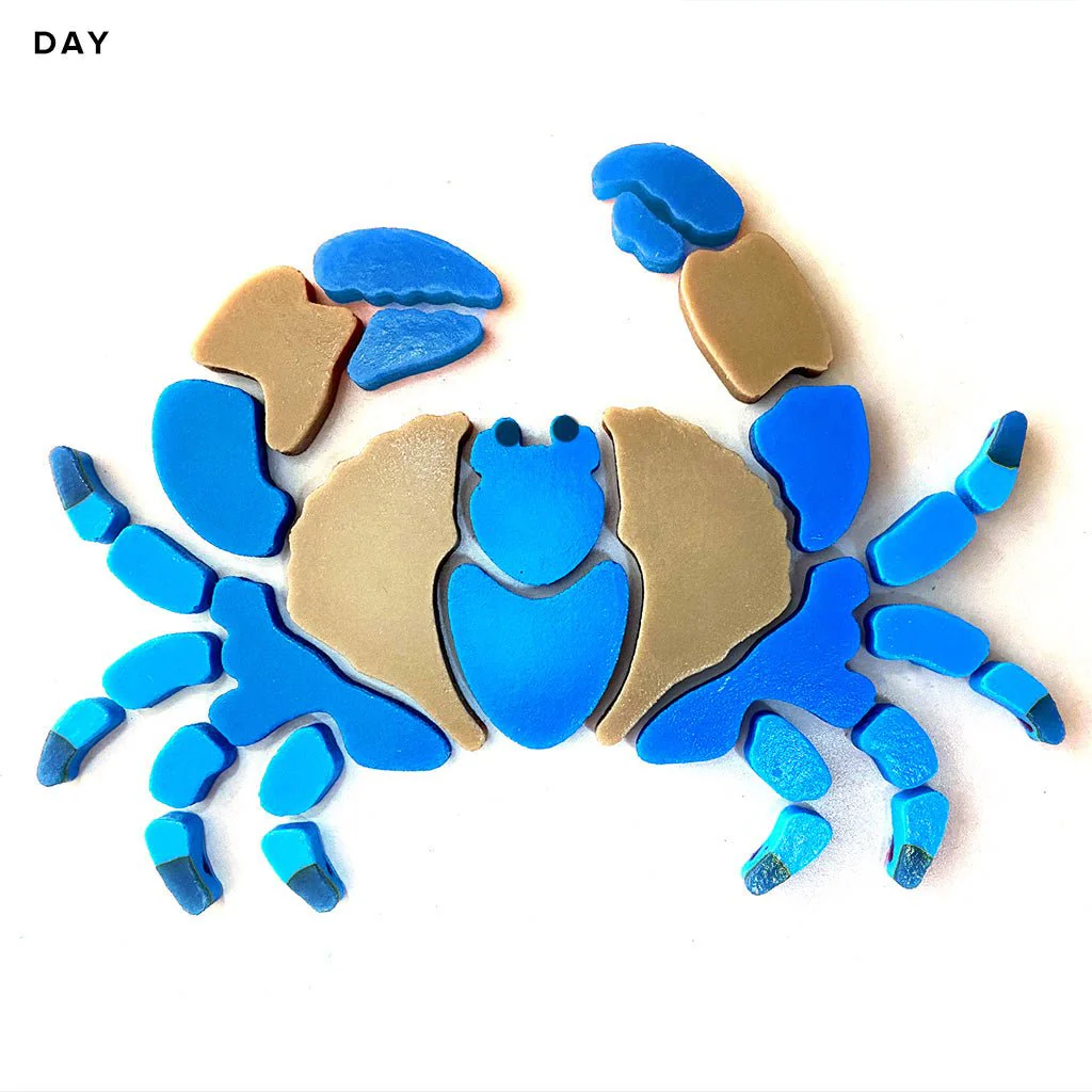 Blue Crab - Glow in the Dark Pool Mosaic - Image 2
