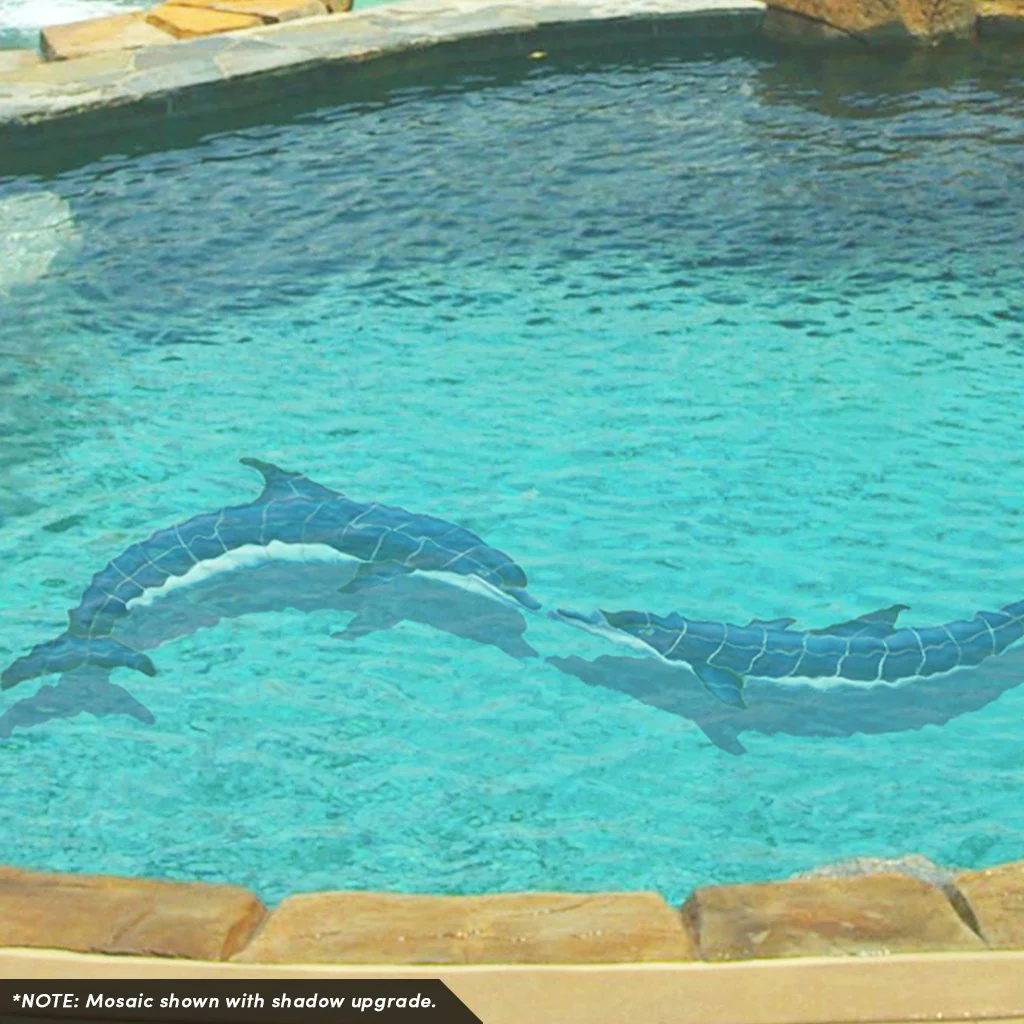 Blue Dolphin-B - Pool Mosaic - Image 3