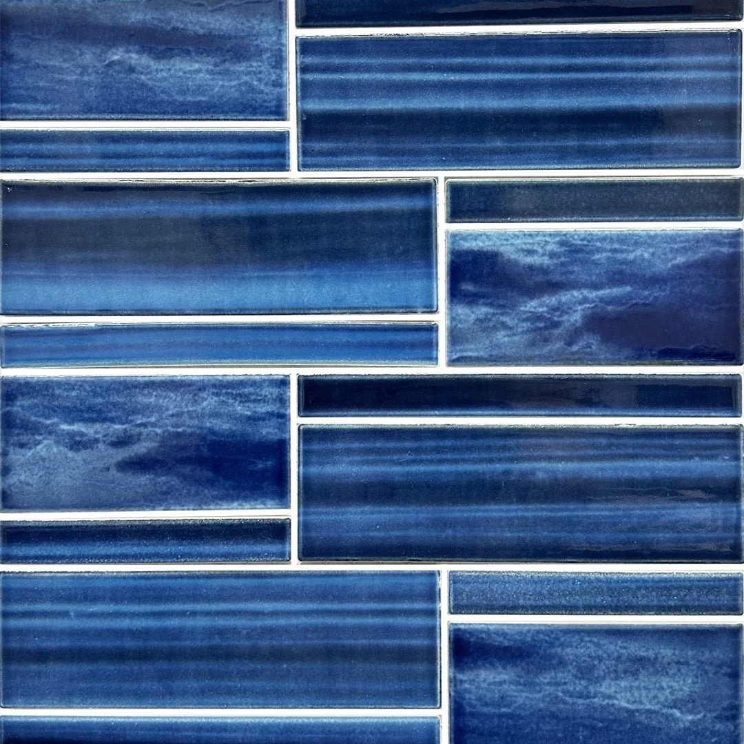 Blue Horizon, Mixed Mosaic - Porcelain Pool Tile