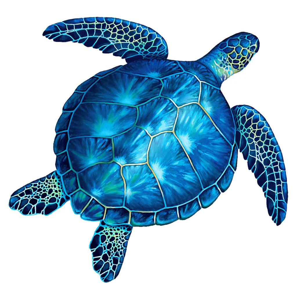 Blue Sea Turtle - Pool Mosaic