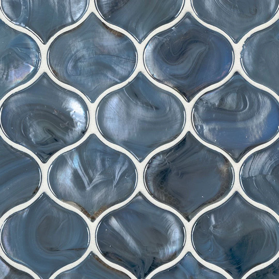 Blue Shimmer, Arabesque - Glass Tile - Image 4