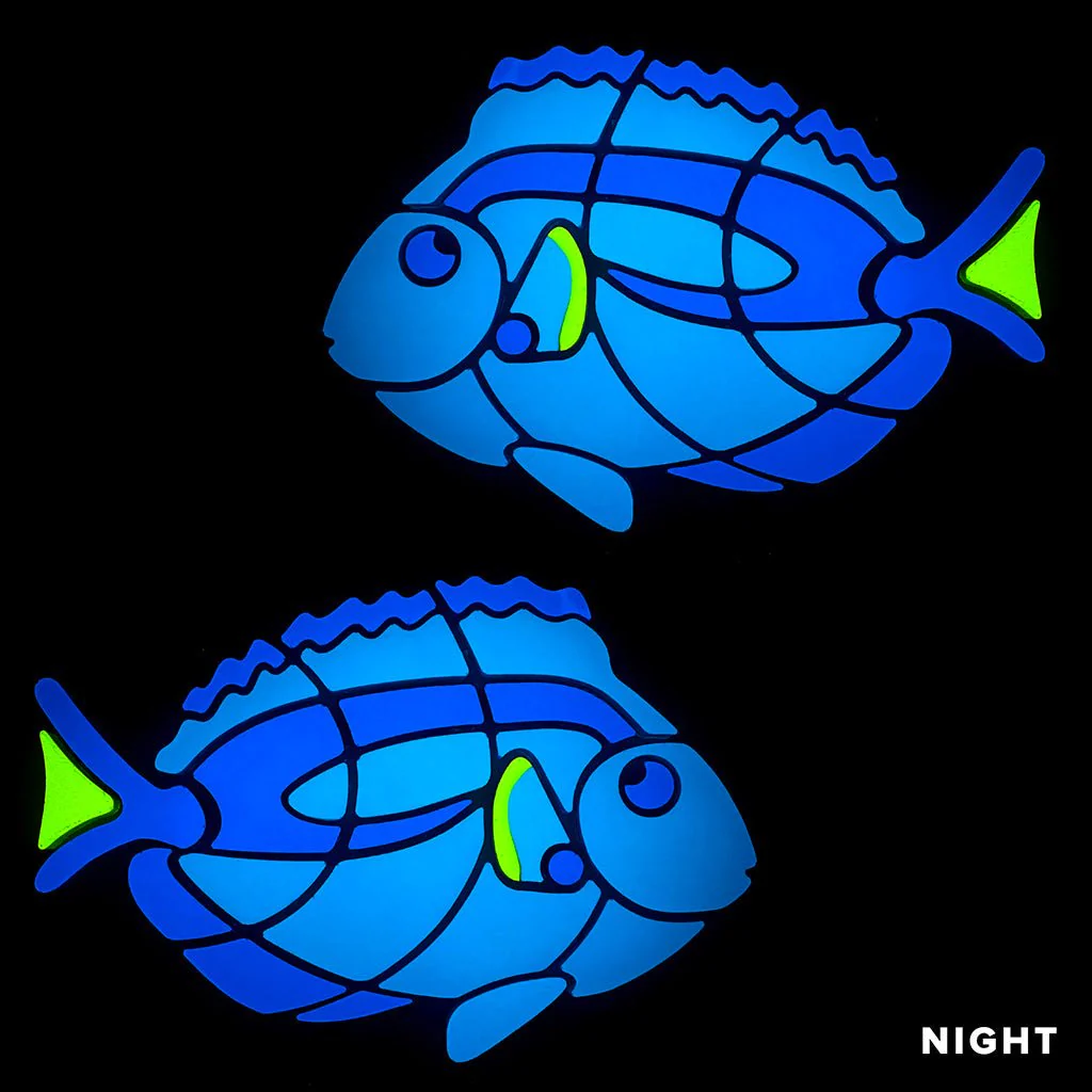 Blue Tang, Left and Right - Glow in the Dark Pool Mosaics - Image 2