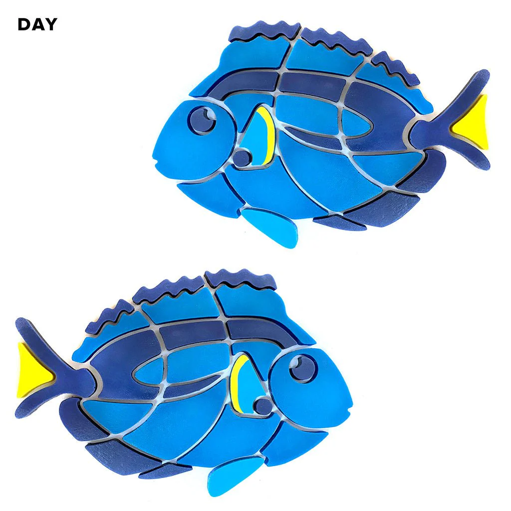 Blue Tang, Left and Right - Glow in the Dark Pool Mosaics - Image 3