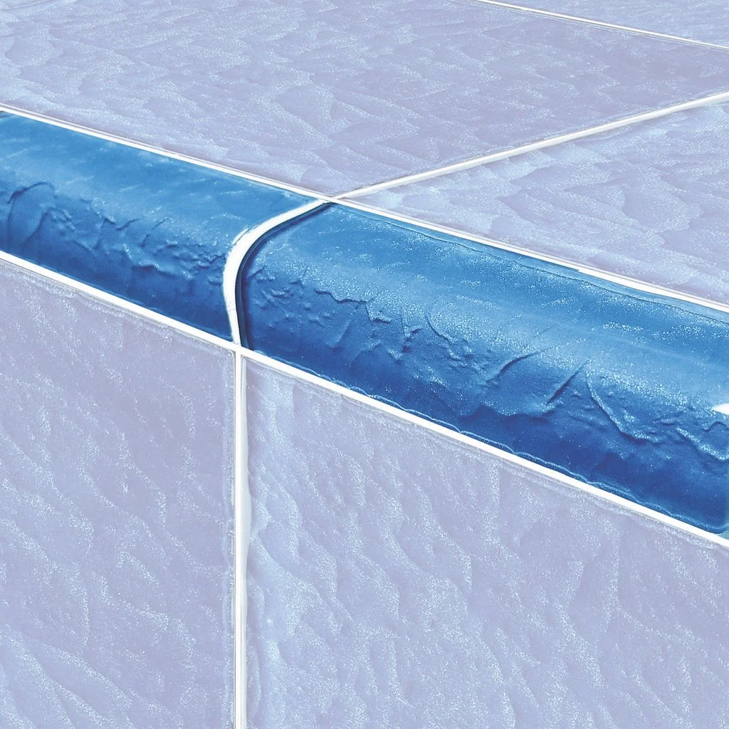 Blue, Trim 2" x 6" - Glass Tile - Image 2