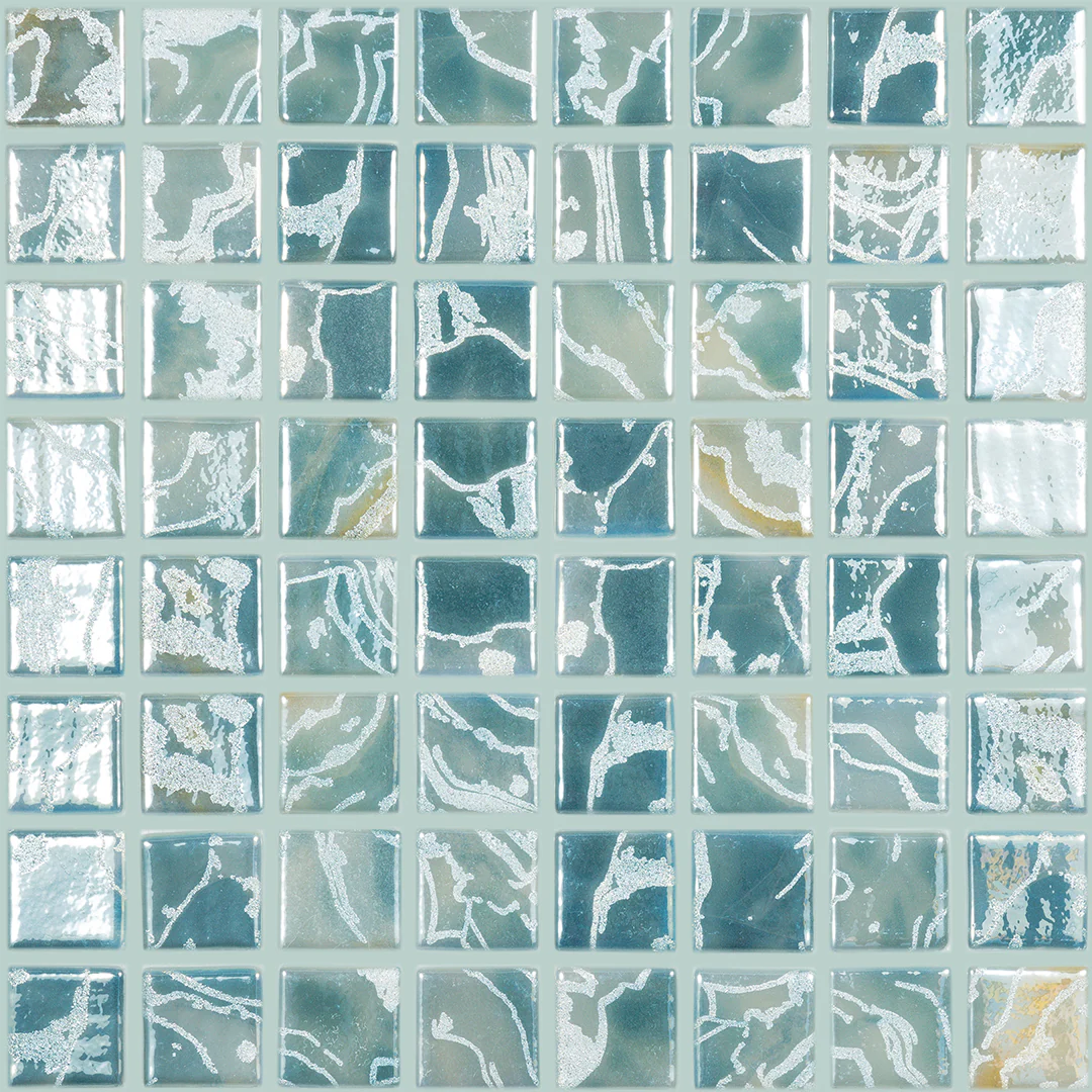 Breeze Lagoon, 1.5" x 1.5" - Glass Tile