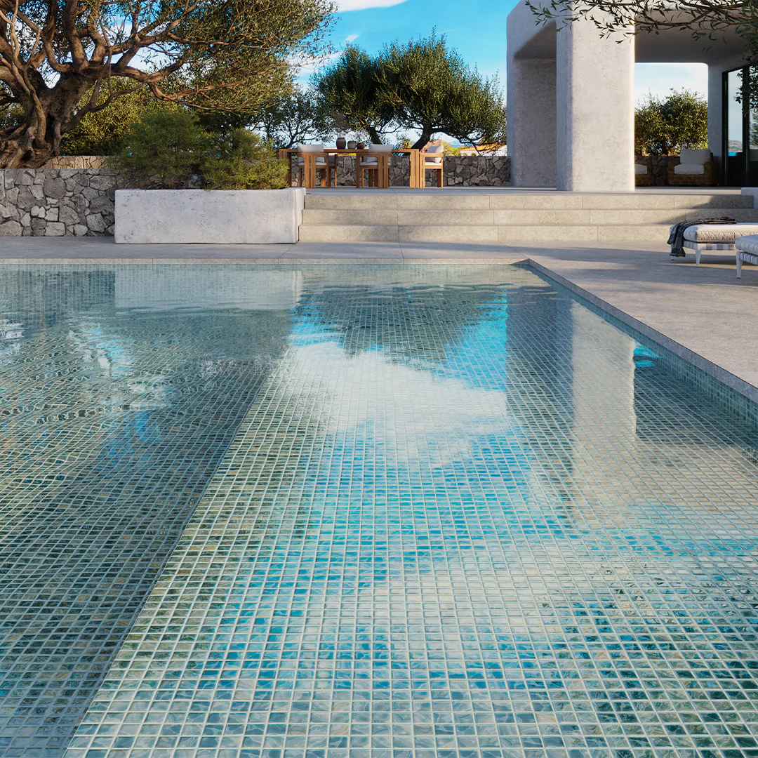 Breeze Lagoon, 1.5" x 1.5" - Glass Tile - Image 2